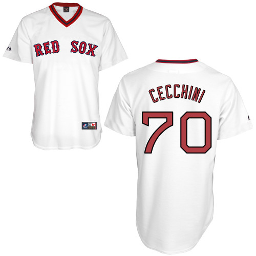 Garin Cecchini #70 Youth Baseball Jersey-Boston Red Sox Authentic Home Alumni Association MLB Jersey